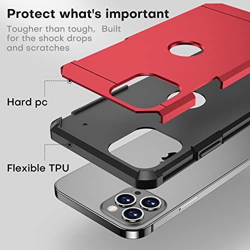 ImpactStrong Heavy Duty Compatible with iPhone 12 Pro Max Case, Dual Layer Protection Cover Heavy Duty Case Designed for iPhone 12 Pro Max (6.7 Inch) - Gun Metal