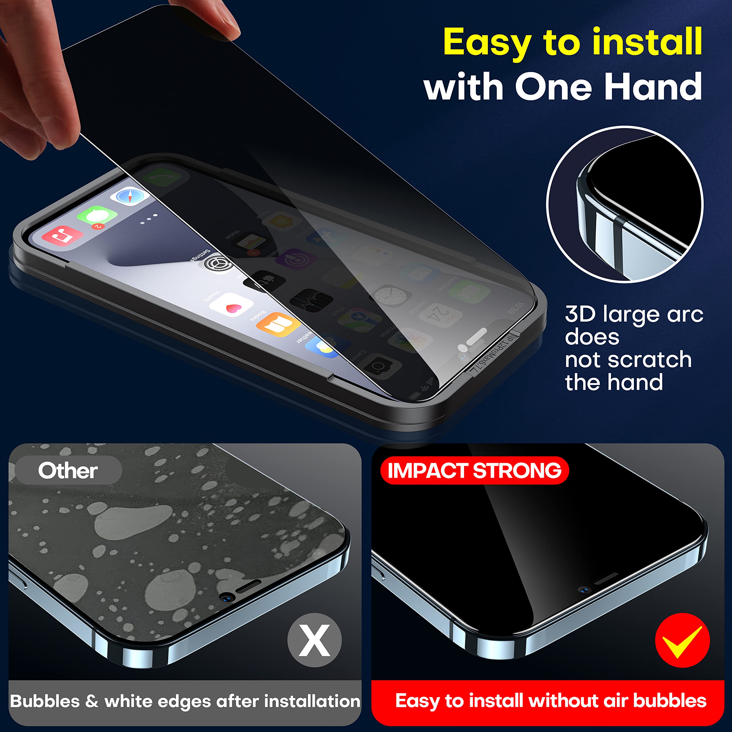 Shatterproof Tempered Glass Screen Protector for iPhone