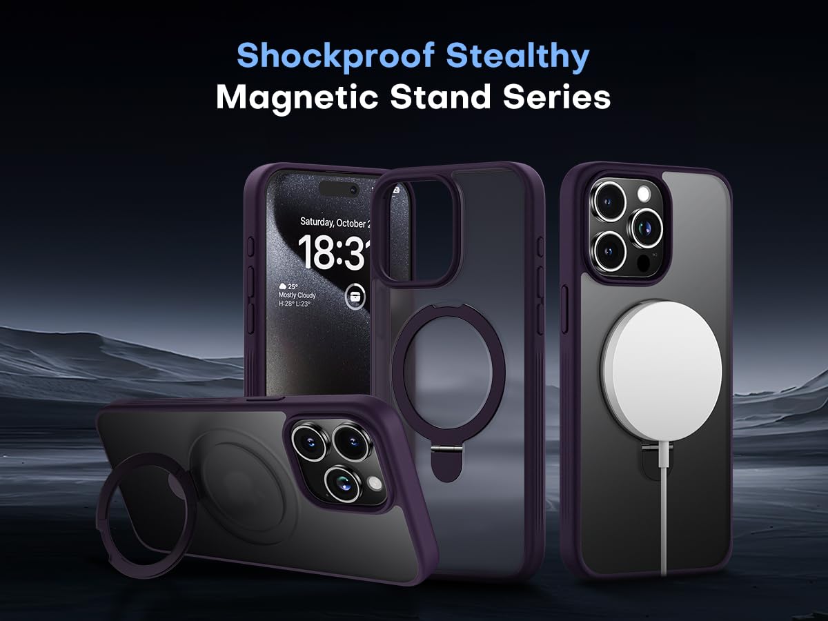 ImpactStrong Magnetic Stand Guard for iPhone 15 Pro Max