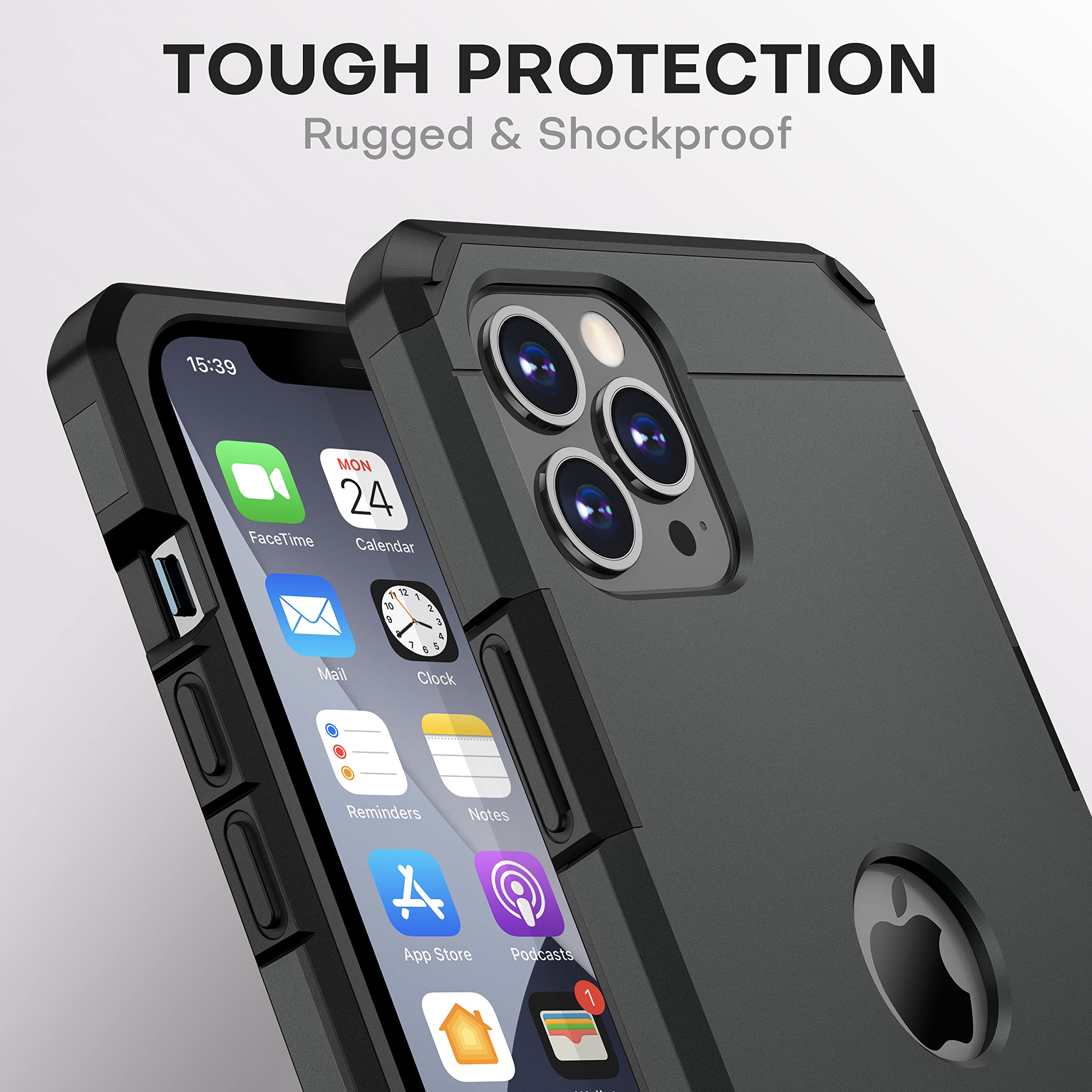 ImpactStrong Heavy Duty Compatible with iPhone 12 Pro Max Case, Dual Layer Protection Cover Heavy Duty Case Designed for iPhone 12 Pro Max (6.7 Inch) - Gun Metal